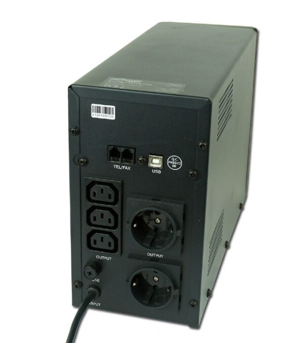 EnerGenie UPS with USB and LCD display, Black | EG-UPS-034 | 1500 VA | 900 W - Image 2