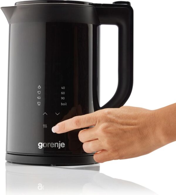 Gorenje Kettle | K17DWDII | Electric | 2200 W | 1.7 L | Stainless Steel | 360° rotational base | Black - Image 6