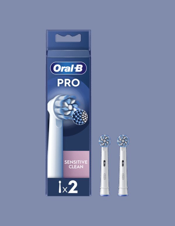 Oral-B | Replaceable toothbrush heads | EB60X-2 Sensitive Clean Pro | Heads | For adults | Number of brush heads included 2 | White
