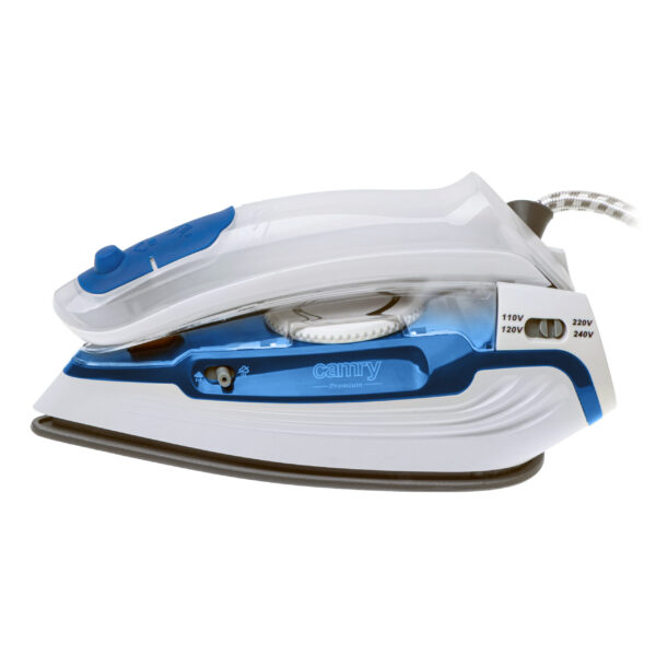 Camry CR 5040 | Steam travel iron | 1600 W | Water tank capacity 80 ml | Continuous steam 10 g/min | Steam boost performance 50 g/min | Blue/White - Image 4