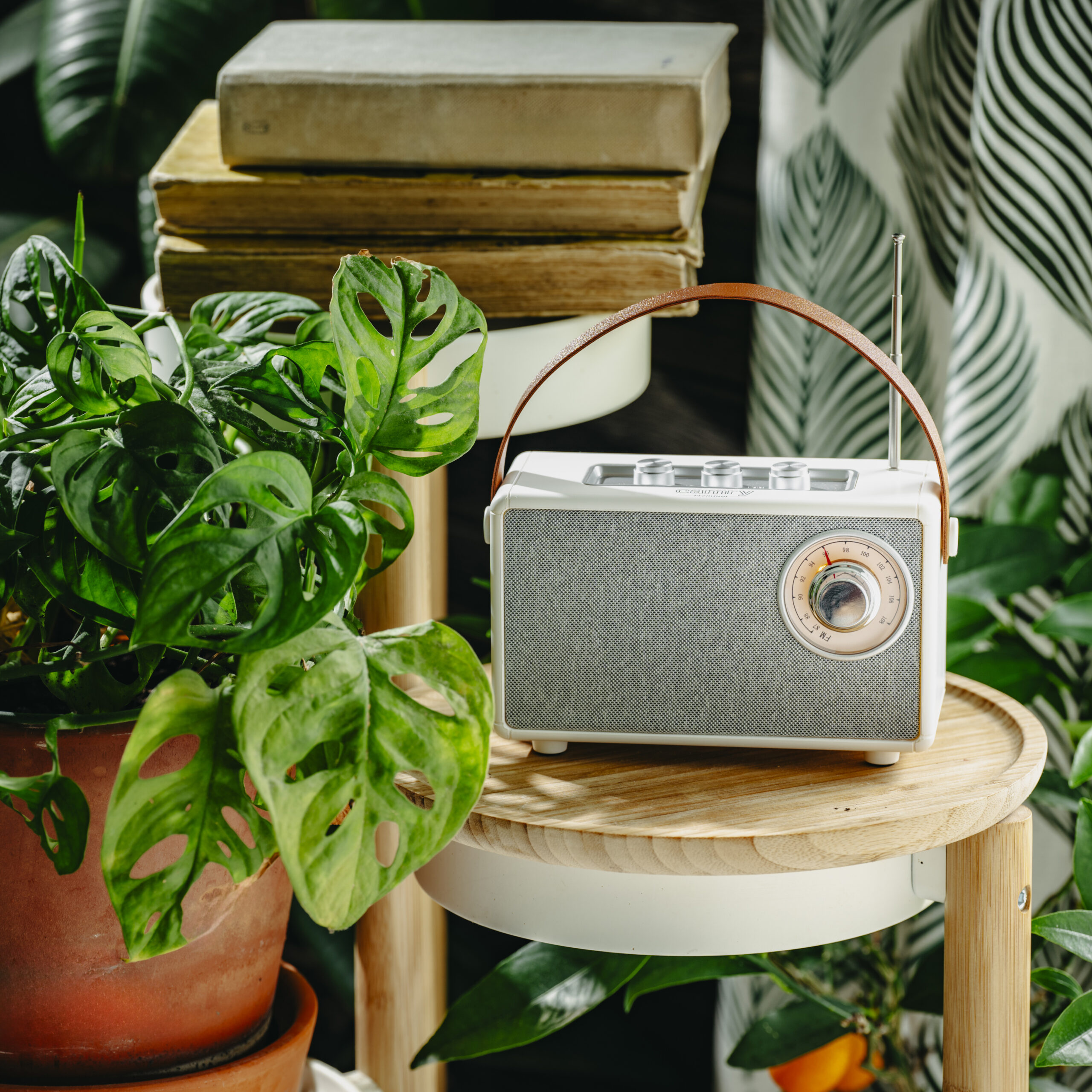 Camry | Speaker with radio | CR 1902 W | White | Wireless connection - Image 9