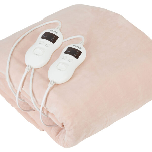 Camry | Electric blanket | CR 7424 | Number of heating levels 8 | Number of persons 2 | Washable | Coral fleece | 2 x 60 W | Beige