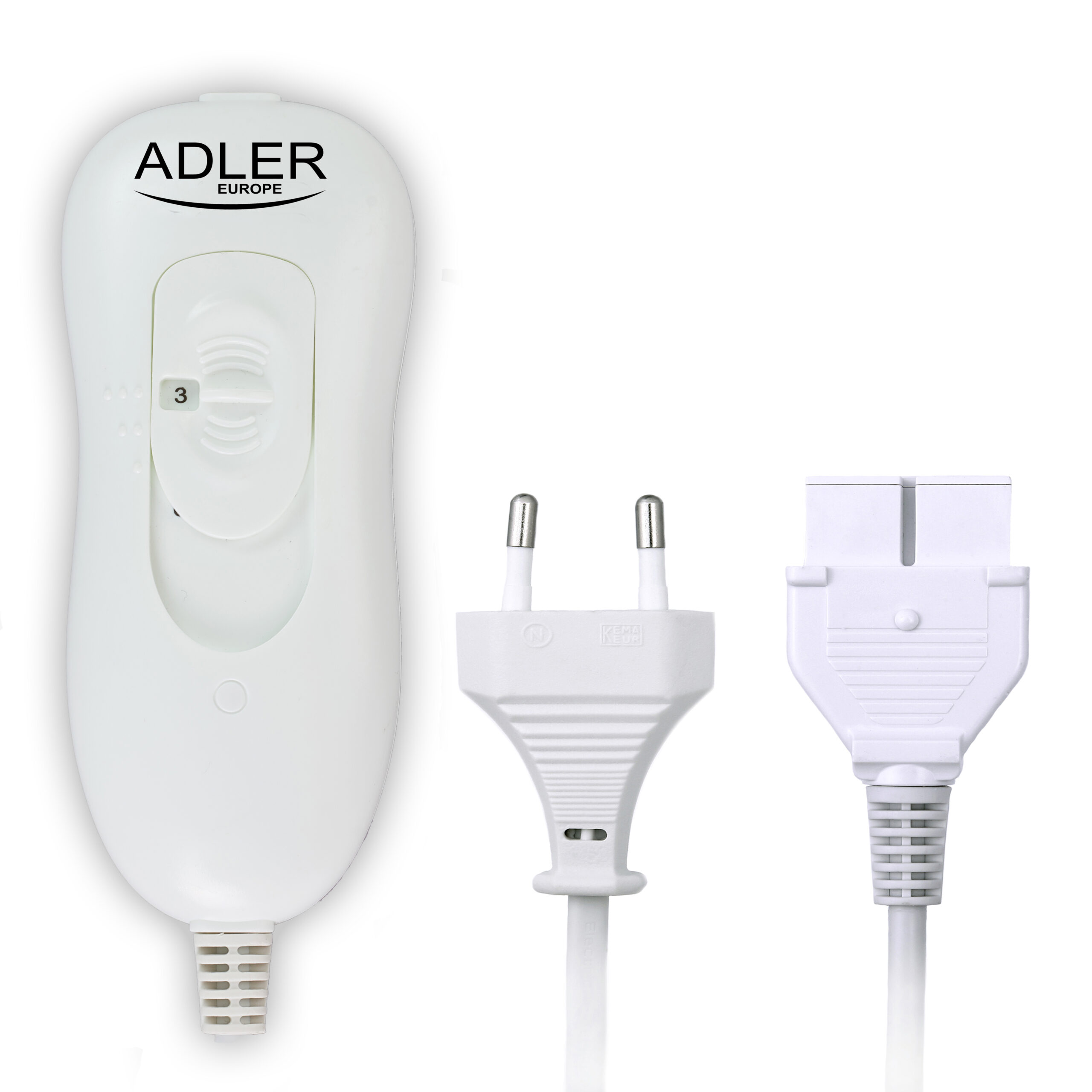 Adler | Electirc heating under-blanket | AD 7426 | Number of heating levels 4 | Number of persons 2 | Washable | Remote control | Coral fleece | 2 x 60 W | Grey - Image 2