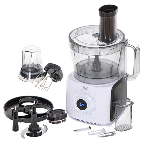 Adler | LCD Food Processor 12in1 | AD 4224 | Yes | White/Black