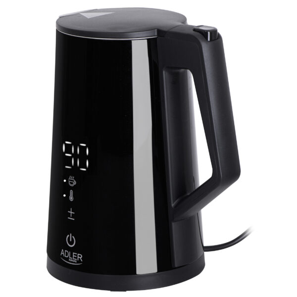 Adler | Kettle | AD 1345b | Electric | 2200 W | 1.7 L | Stainless steel | 360° rotational base | Black - Image 4