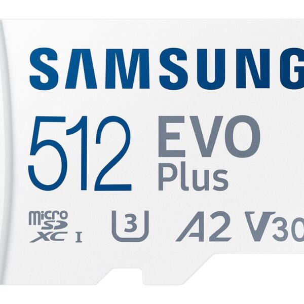 Samsung | microSD Card | EVO Plus | 512 GB | microSDXC | Flash memory class 10