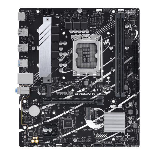 Asus PRIME B760M-R D4 | Processor family Intel | Processor socket LGA1700 | Number of SATA connectors 4
