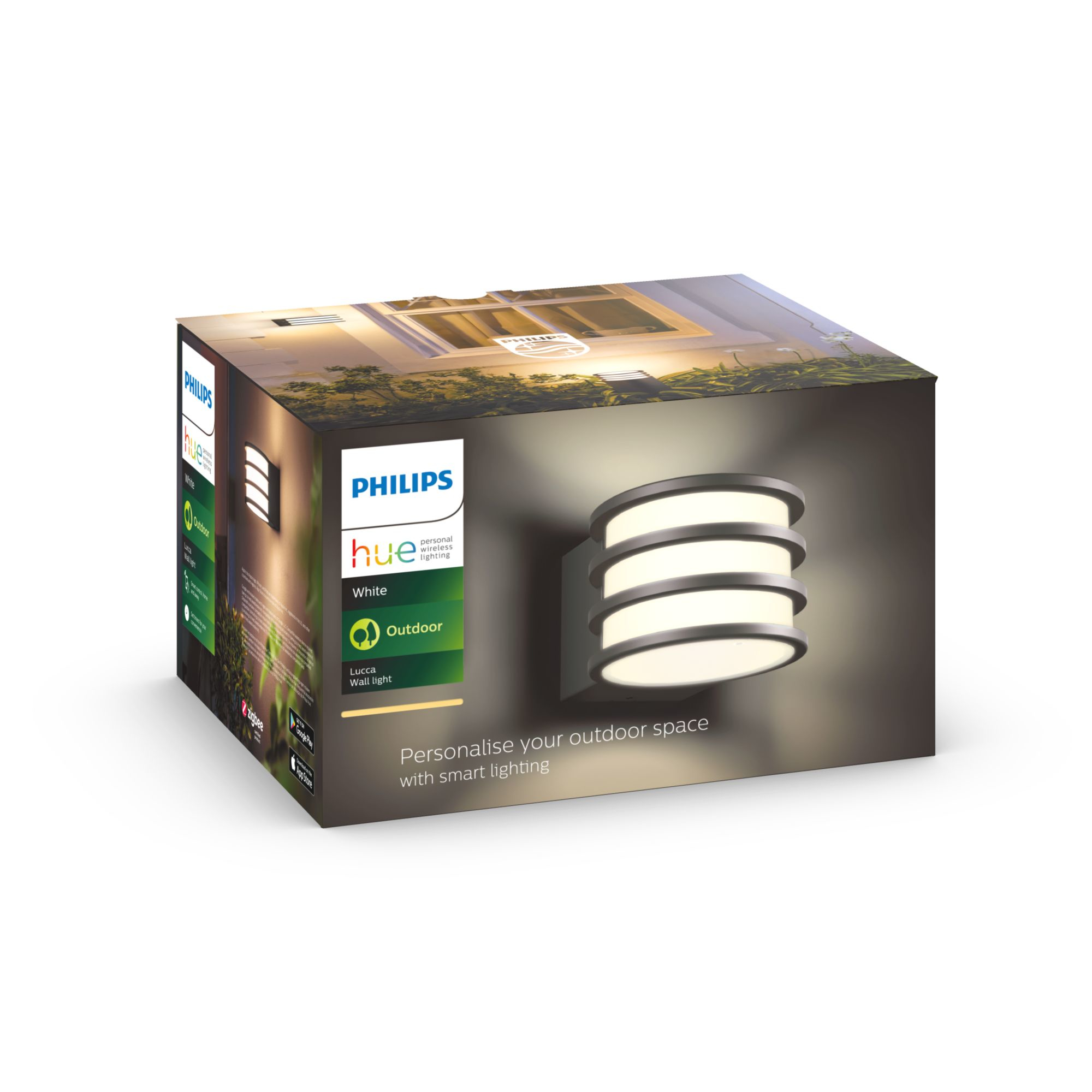 Philips Hue Lucca Wall Lantern | E27 | 9 W | Warm white - Image 8