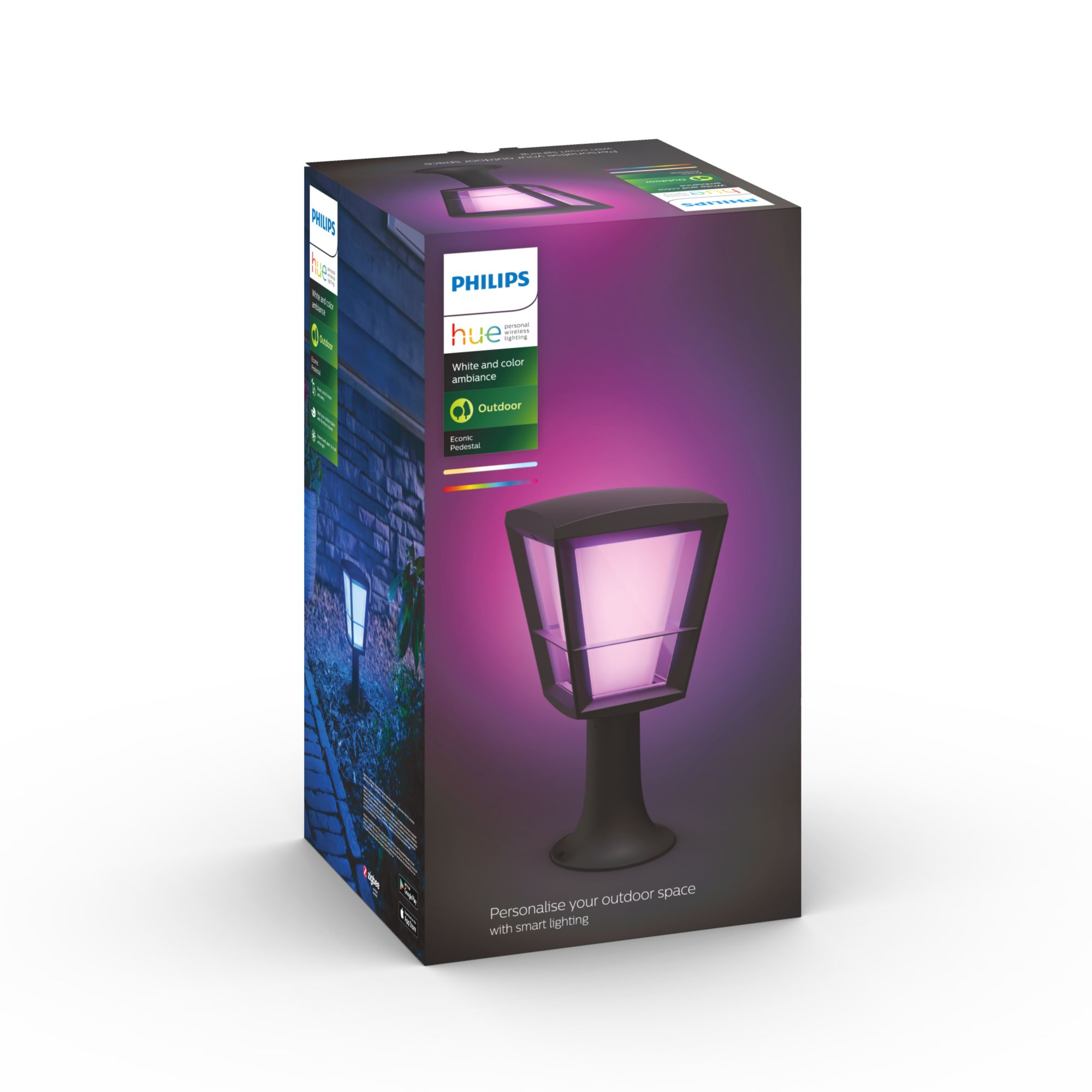 Philips Hue WCA Econic Outdoor Pedestal Lantern | 15 W | 2000-6500 Hue White Colour Ambiance - Image 4