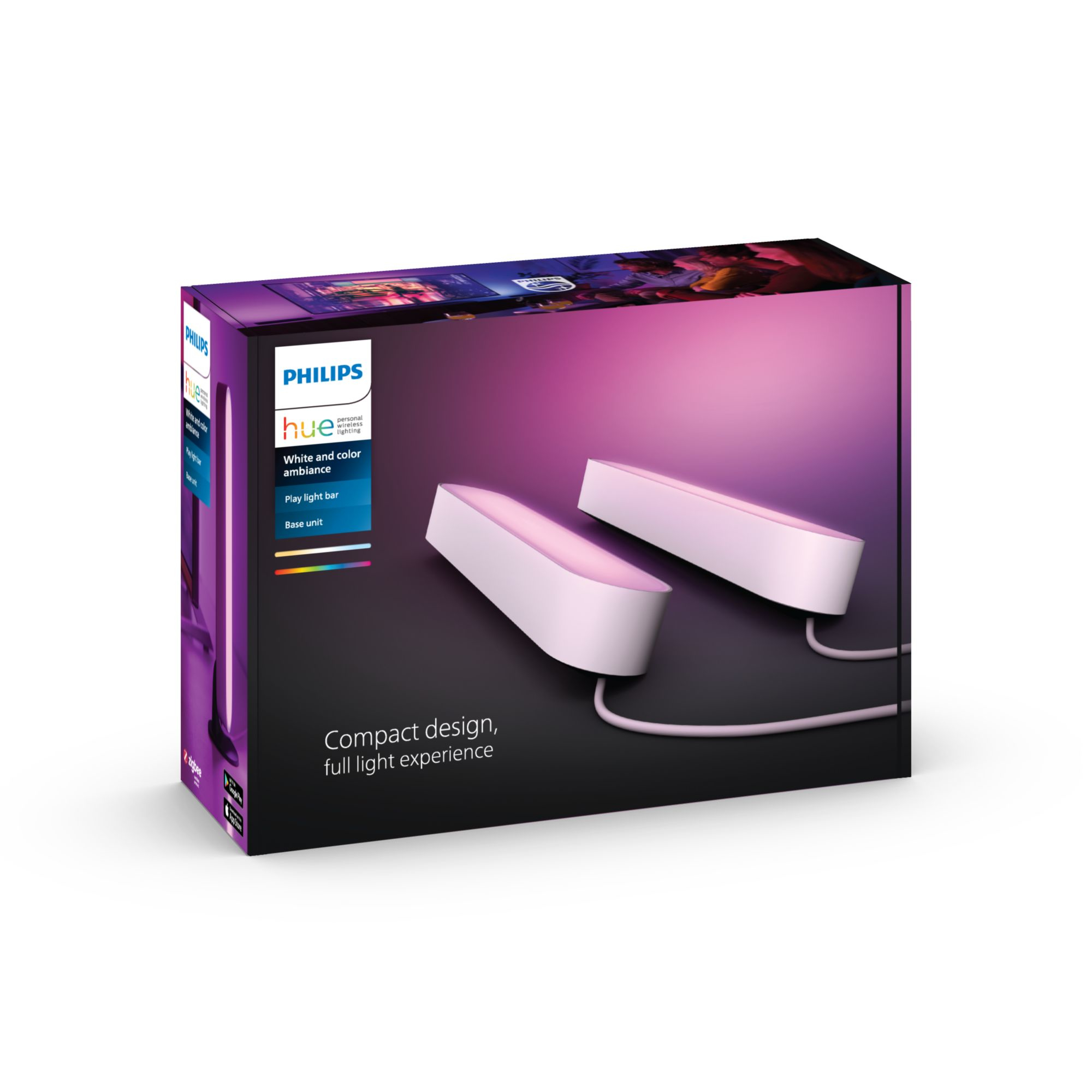 Philips Hue Play WCA Lightbar Base, Twin pack, White | 42 W | 2000-6500 Hue White Colour Ambiance - Image 13