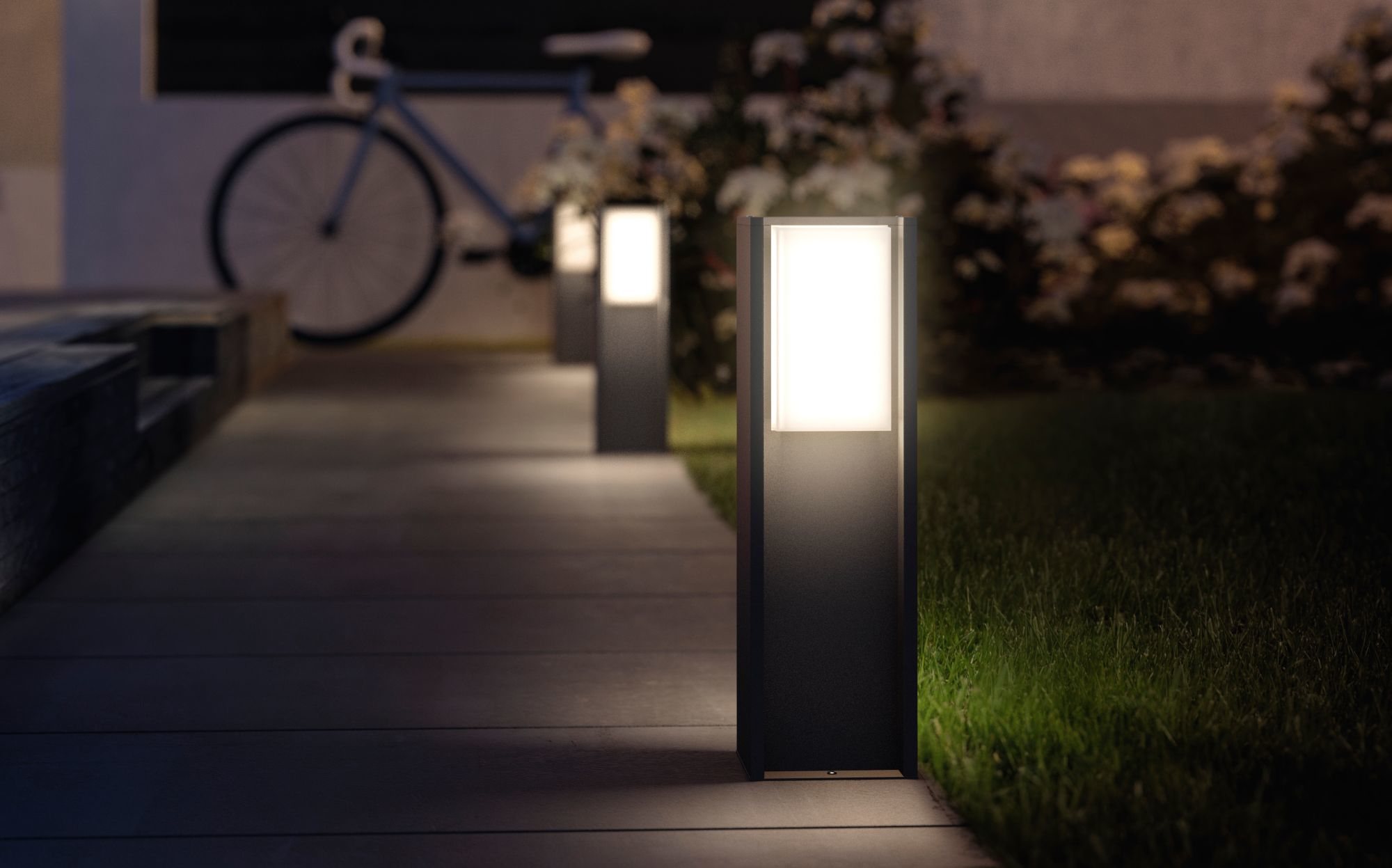 Philips Hue Turaco Outdoor Pedestal Lantern | E27 | 9 W | Warm white - Image 9