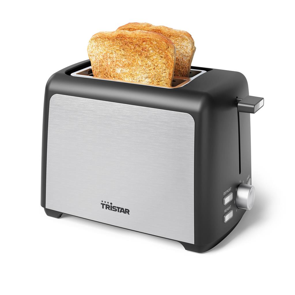 Tristar Toaster | BR-1058 | Power 800 W | Number of slots 2 | Housing material Plastic | Silver - Image 2
