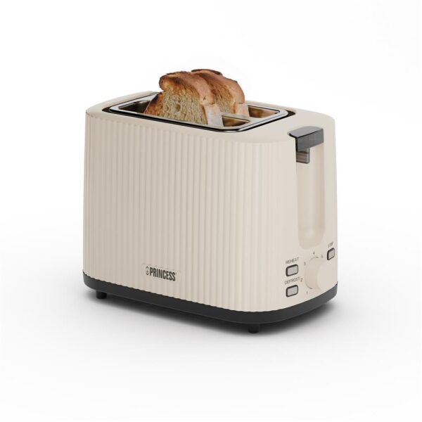 Princess Wave Toaster | 142337 | Power 930 W | Number of slots 2 | Housing material Plastic | Beige - Image 2