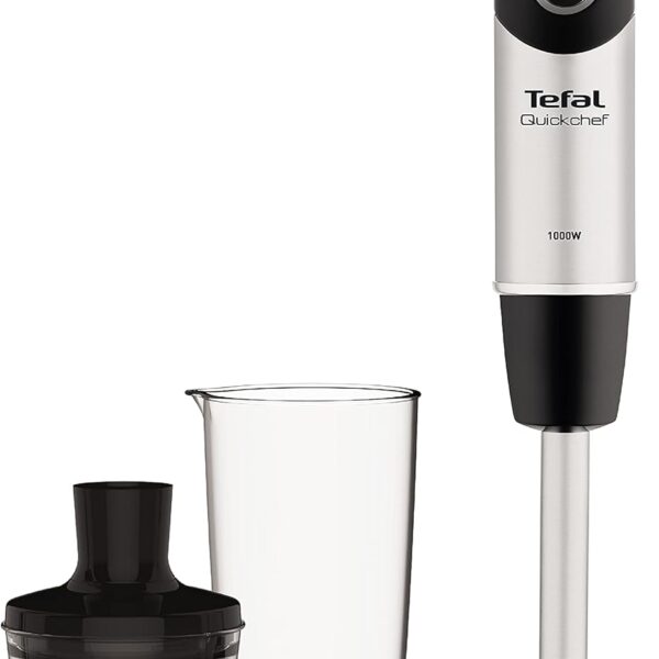 TEFAL | Blender | Quickchef 2-in-1 HB659838 | Hand Blender | 1000 W | Number of speeds 20 | Turbo mode | Chopper | Stainless steel