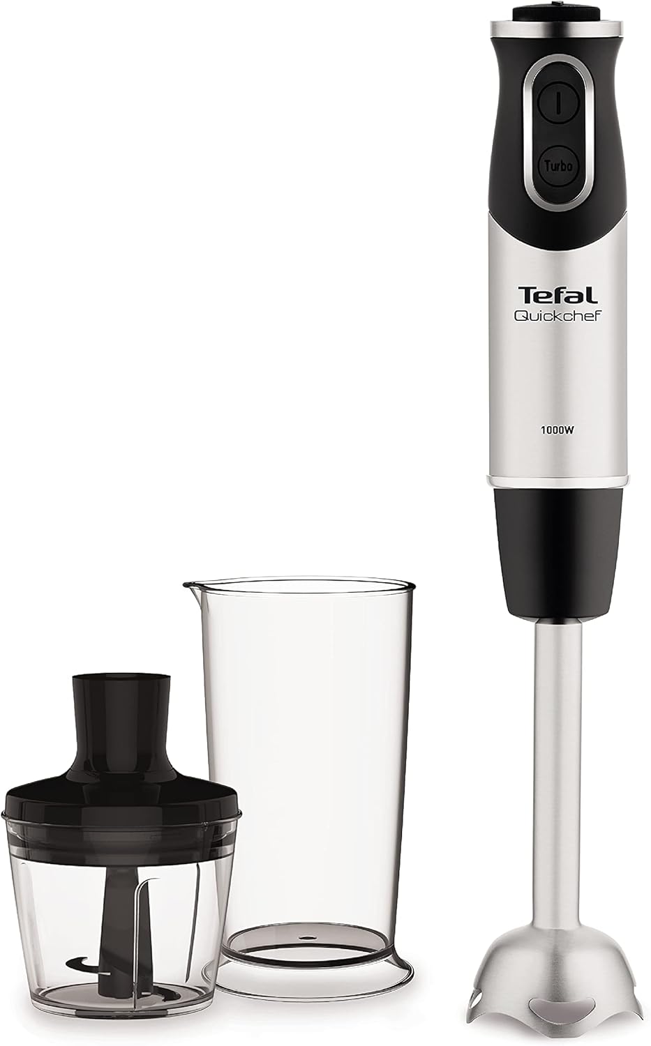 TEFAL | Blender | Quickchef 2-in-1 HB659838 | Hand Blender | 1000 W | Number of speeds 20 | Turbo mode | Chopper | Stainless steel
