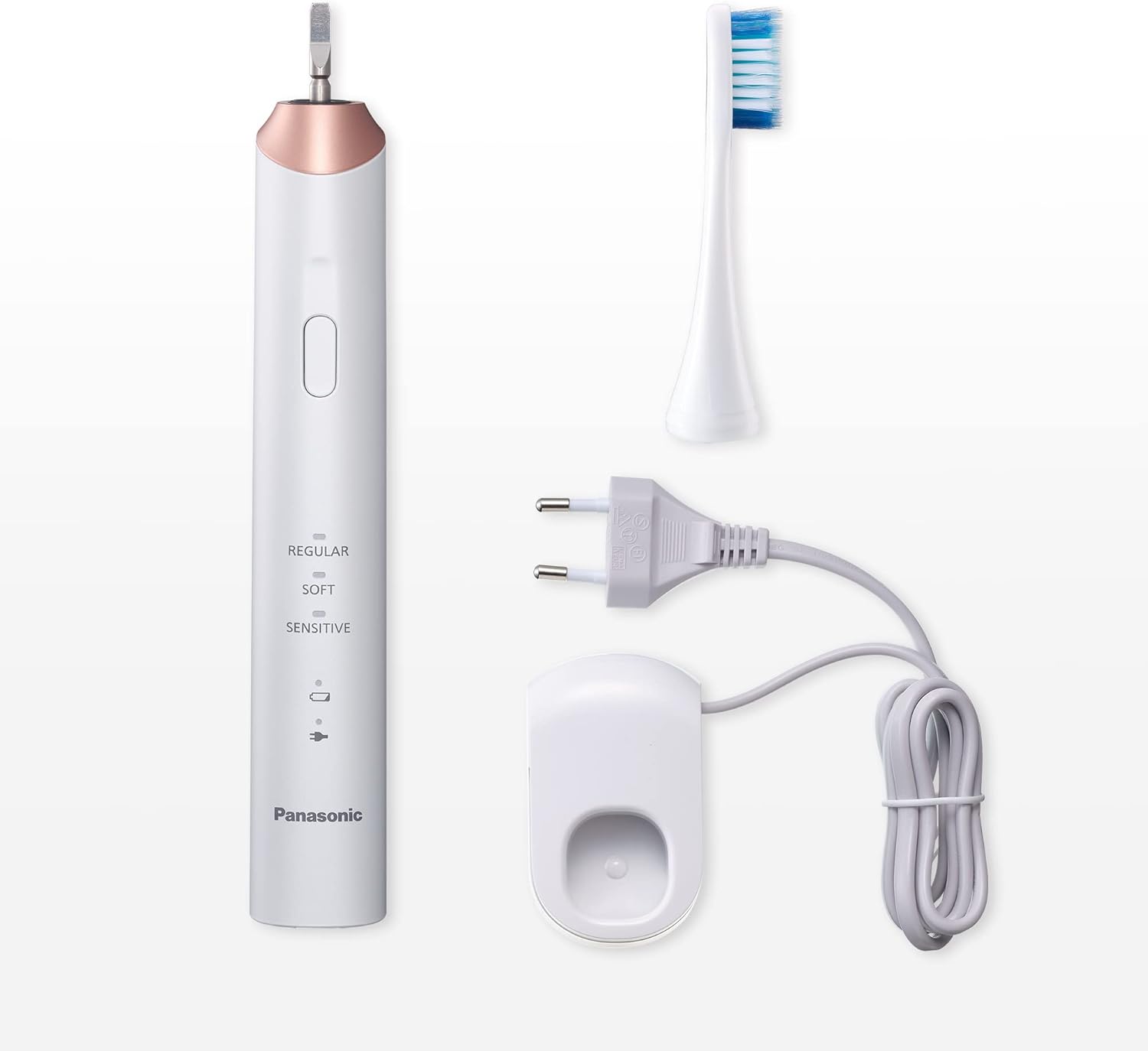 Panasonic | Sonic Electric Toothbrush | EW-DC12-W503 | Rechargeable | For adults | Number of brush heads included 1 | Number of teeth brushing modes 3 | Sonic technology | Golden White - Image 4
