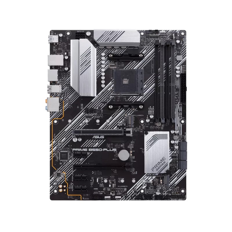 Asus | PRIME B550-PLUS | Processor family AMD | Processor socket AM4 | DDR4 DIMM | Memory slots 4 | Supported hard disk drive interfaces SATA, M.2 | Number of SATA connectors 6 | Chipset AMD B550 | ATX