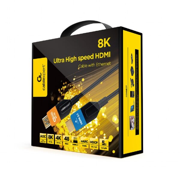 Cablexpert Active Optical (AOC) Ultra High speed HDMI cable with Ethernet AOC Series, 5 m | CC-HDMI8K-AOC-5M - Image 4
