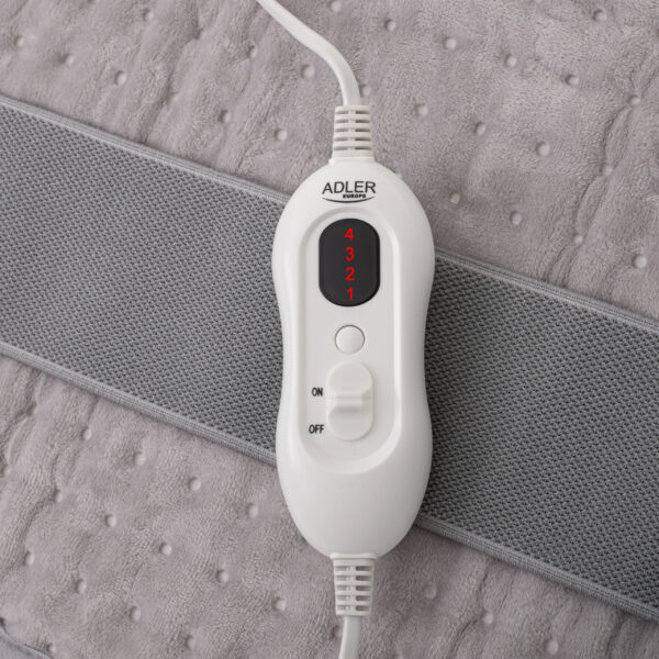 Adler | Heating belt on he loins | AD 7437 | Number of heating levels 4 | Number of persons 1 | Remote control | 100 W | Light Grey - Image 7