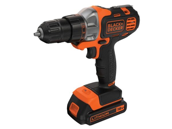 BLACK & DECKER | Cordless Multievo Drill Driver | MT218K-QW | 18 V | 1.5 Ah | Lithium - Image 2