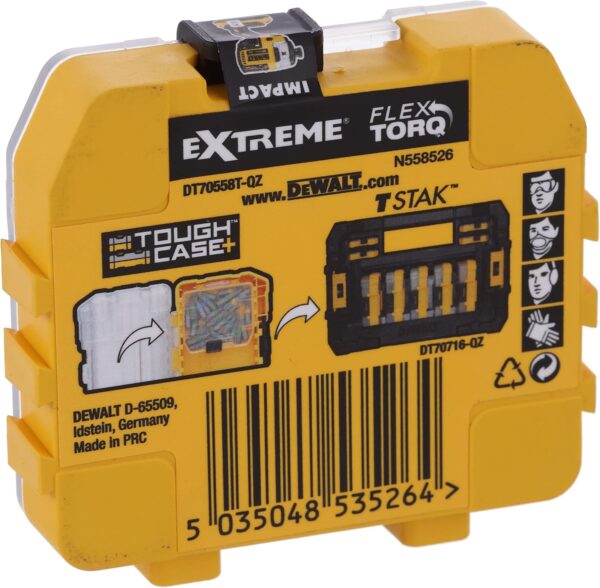 DEWALT DT70558T-QZ Extreme FLEXTORQ 25pc Set T25 25mm in Small Bulk Storage Case - Image 2
