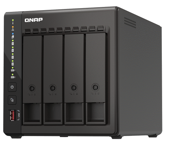 QNAP | 4-Bay desktop NAS | TS-453E-8G | Up to 4 HDD/SSD Hot-Swap | Intel Celeron | J6412 Quad-Core | Processor frequency 2.6 GHz | 8 GB