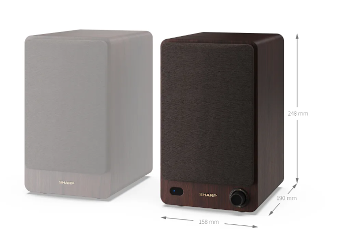 Sharp CP-SS30 Bookshelf Speakers, Brown | Sharp | Speakers | CP-SS30(BR) Bookshelf | 60 W | Bluetooth | Brown | Wireless connection - Image 12