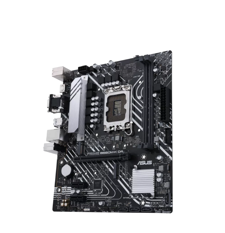 Asus | PRIME B660M-K D4 | Processor family Intel | Processor socket LGA1700 | DDR4 DIMM | Supported hard disk drive interfaces SATA, M.2 | Number of SATA connectors 4 - Image 4