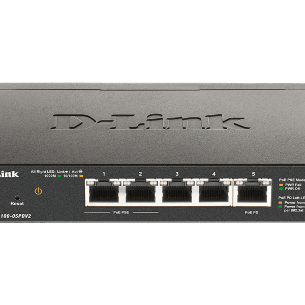 D-Link | 5-Port Gigabit PoE Smart Managed Switch and PoE Extender | DGS-1100-05PDV2 | Web managed | Desktop | Power supply type External