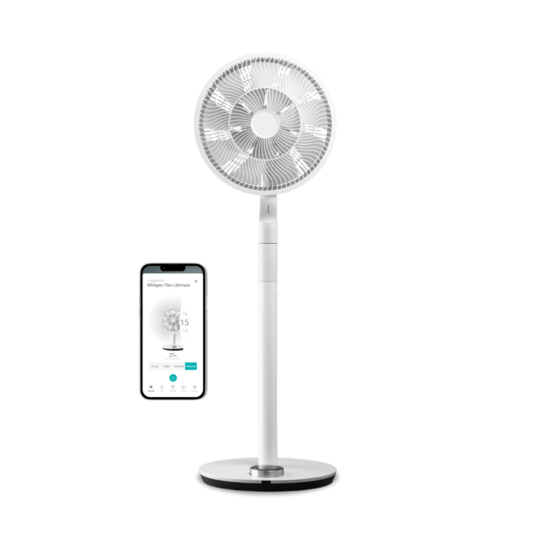 Duux | Fan | Whisper Flex Ultimate Smart | Stand Fan | White | Diameter 34 cm | Number of speeds 30 | Oscillation | 3-26 W | Remote control