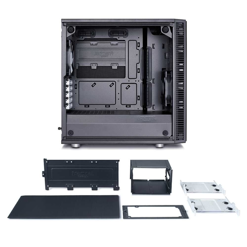 Fractal Design | Define Mini C TG | FD-CA-DEF-MINI-C-BK-TG | Side window | Left side panel - Tempered Glass | Black | Micro ATX | Power supply included No | ATX - Image 2