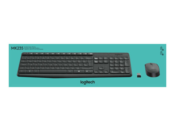Logitech | MK235 | Keyboard and Mouse Set | Wireless | Mouse included | Batteries included | US | Black | 475 g - Image 3