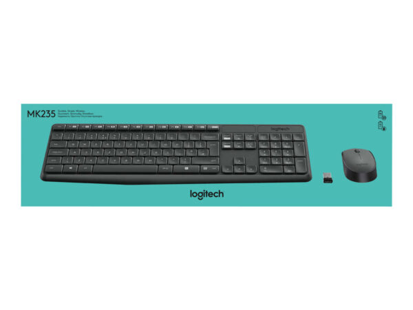 Logitech | MK235 | Keyboard and Mouse Set | Wireless | Mouse included | Batteries included | US | Black | 475 g - Image 13
