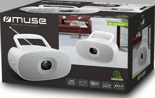 Muse | MD-202RDW | Portable radio CD player | White - Image 4