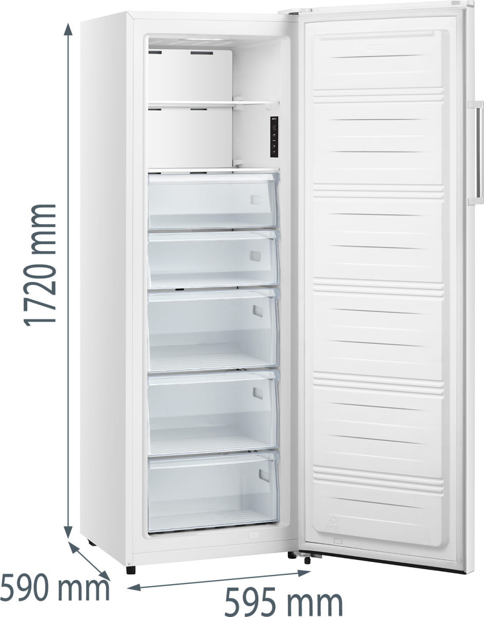 Gorenje FN617EEW5 | Energy efficiency class E | Upright | Free standing | Height 172 cm | Total net capacity 240 L | No Frost system | Display | White - Image 4