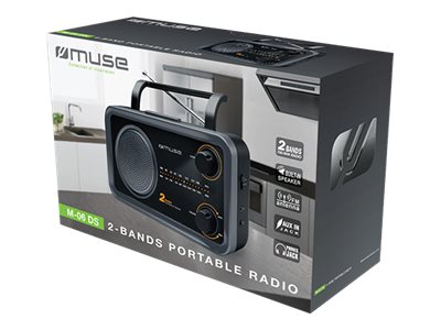Muse | 2-bands portable radio | M-06DS | AUX in | Grey - Image 4