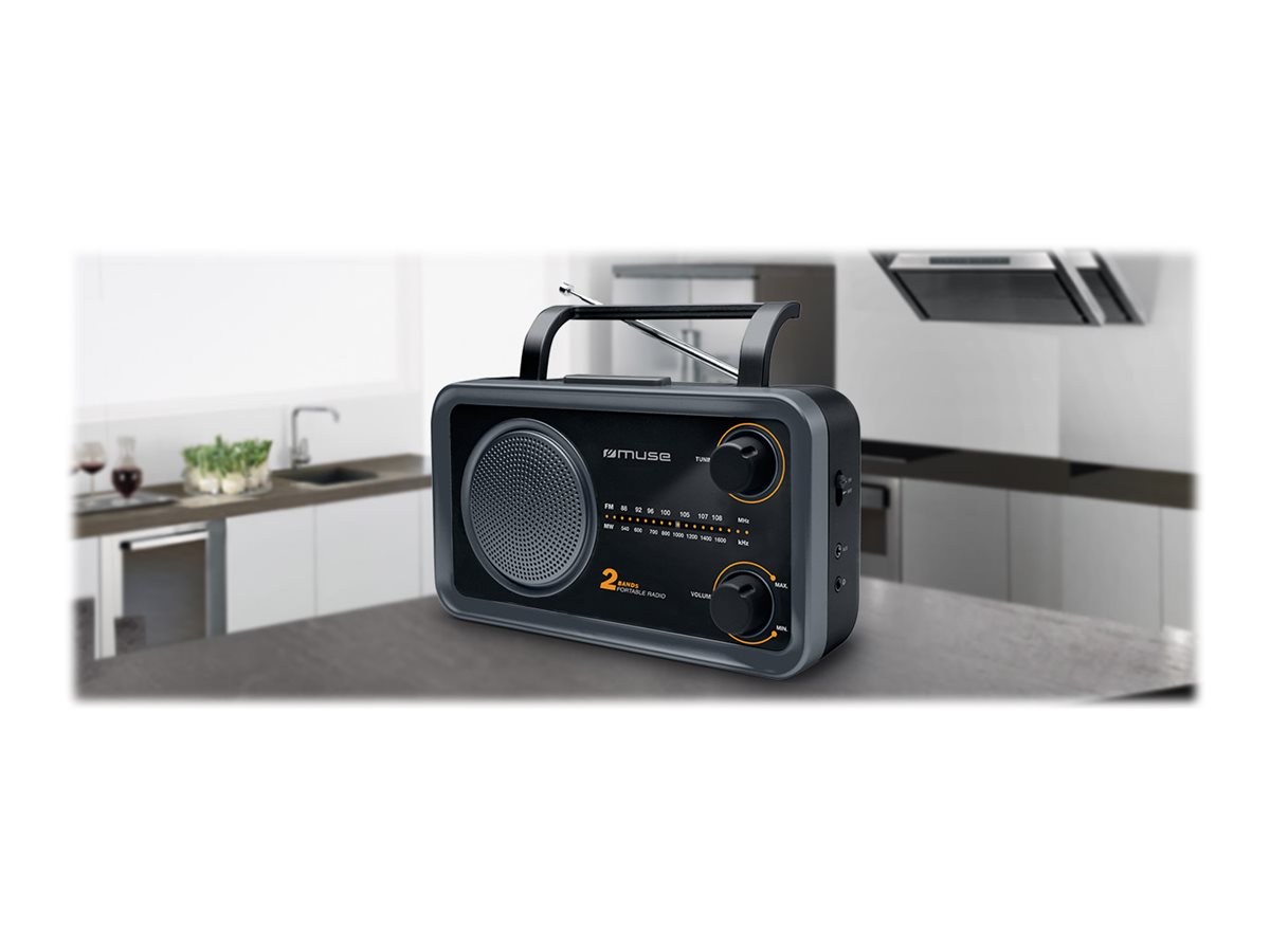 Muse | 2-bands portable radio | M-06DS | AUX in | Grey - Image 6