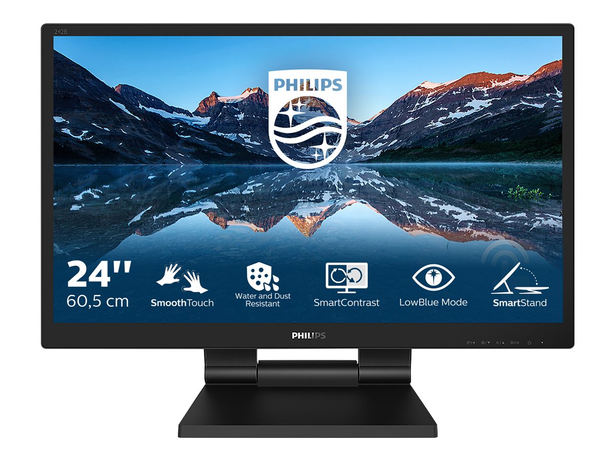 Philips | 242B9T/00 | 23.8 " | IPS | FHD | 16:9 | 60 Hz | 5 ms | Touchscreen | 1920 x 1080 | 250 cd/m² | HDMI ports quantity 1 | Black - Image 2