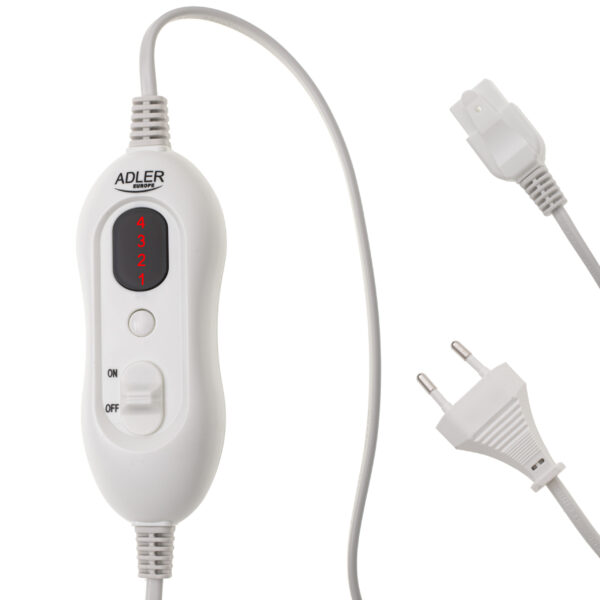 Adler | Heating belt on he loins | AD 7437 | Number of heating levels 4 | Number of persons 1 | Remote control | 100 W | Light Grey - Image 8