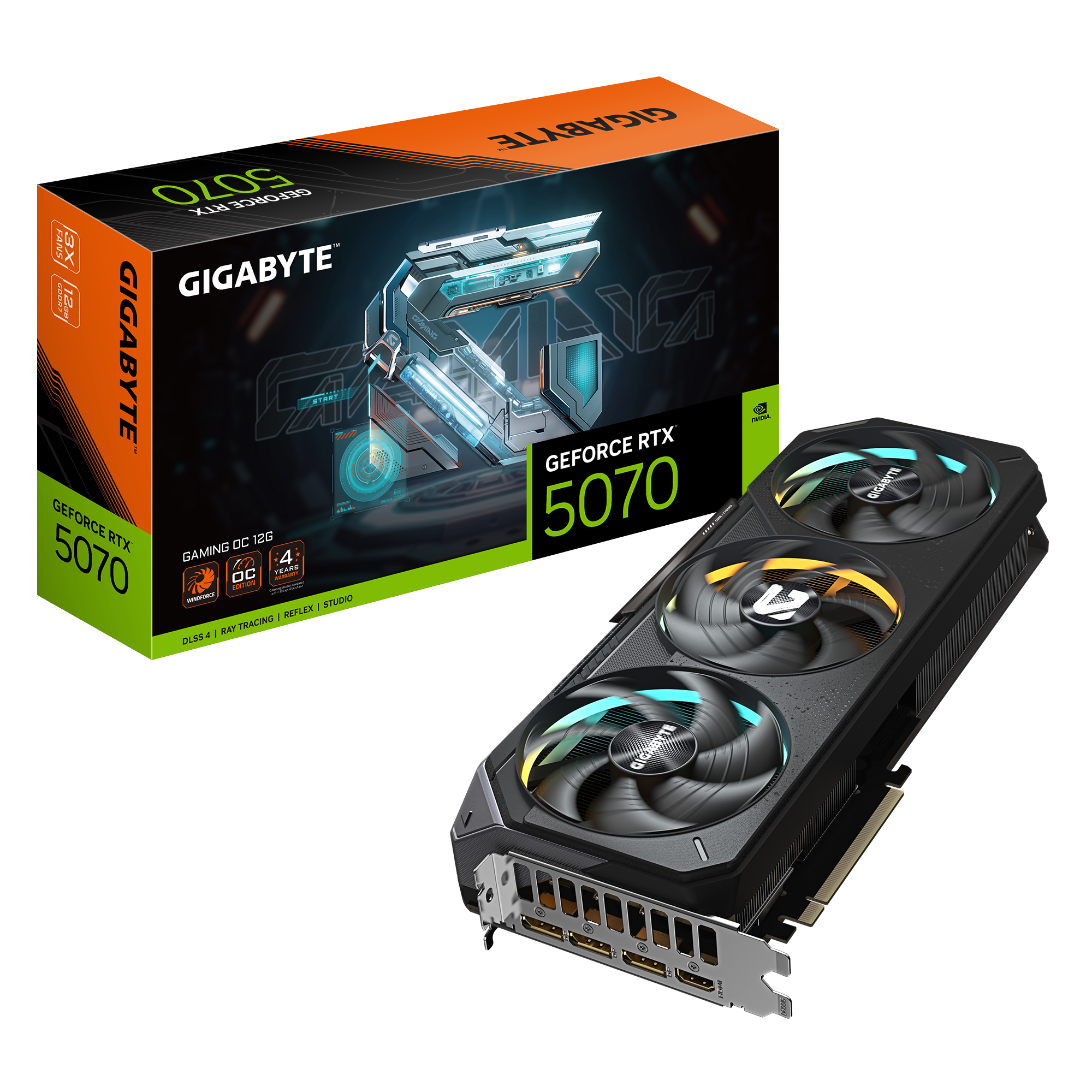 Gigabyte GeForce RTX 5070 GAMING OC 12G | NVIDIA | 12 GB | GeForce RTX 5070 | GDDR7 | HDMI ports quantity 1 | PCI-E 5.0