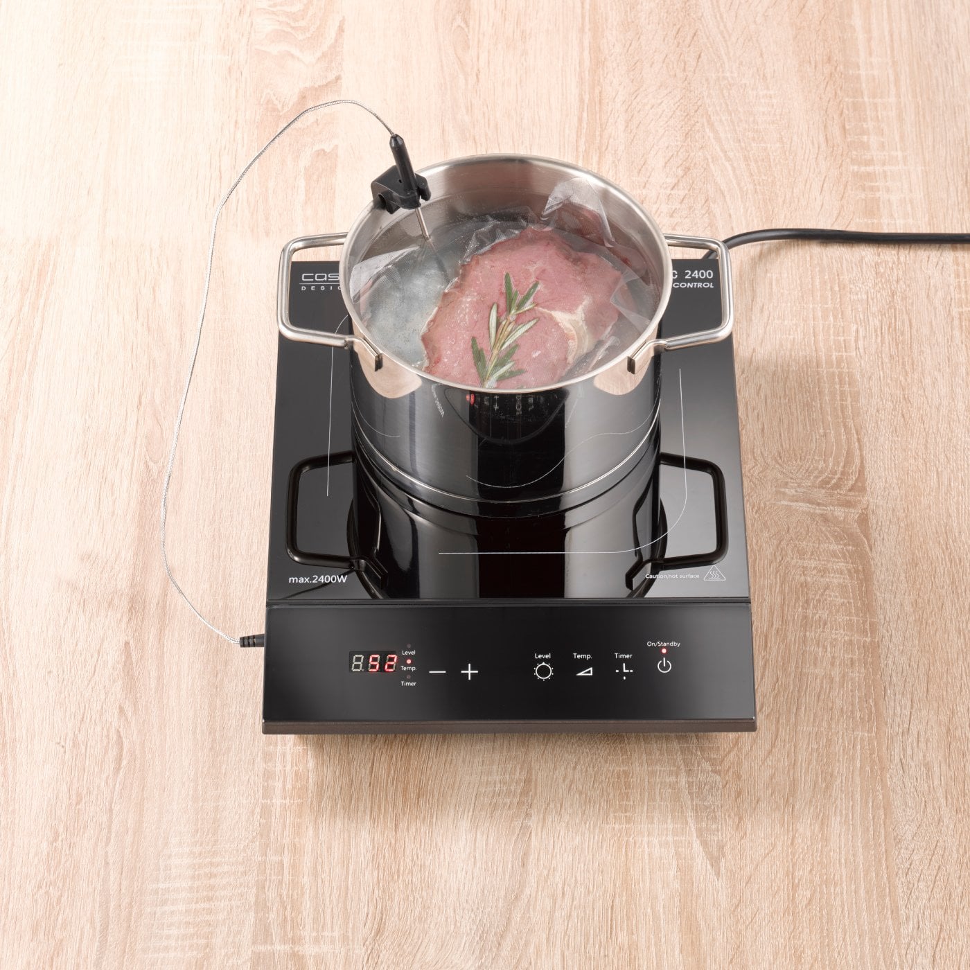 Caso | Table hob | TC 2400 ThermoControl | Number of burners/cooking zones 1 | Sensor touch | Black | Induction - Image 4