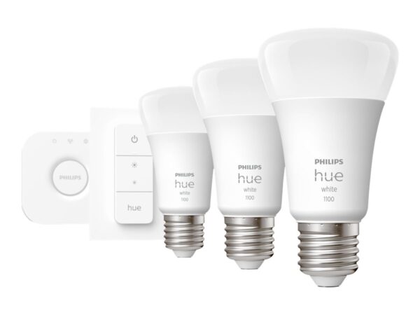 Hue W Starter Kit 9,5W A60 E27, 3pcs, Bridge, Switch | E27 | 9.5 W | Warm White 2700K | Bluetooth and Zigbee - Image 6
