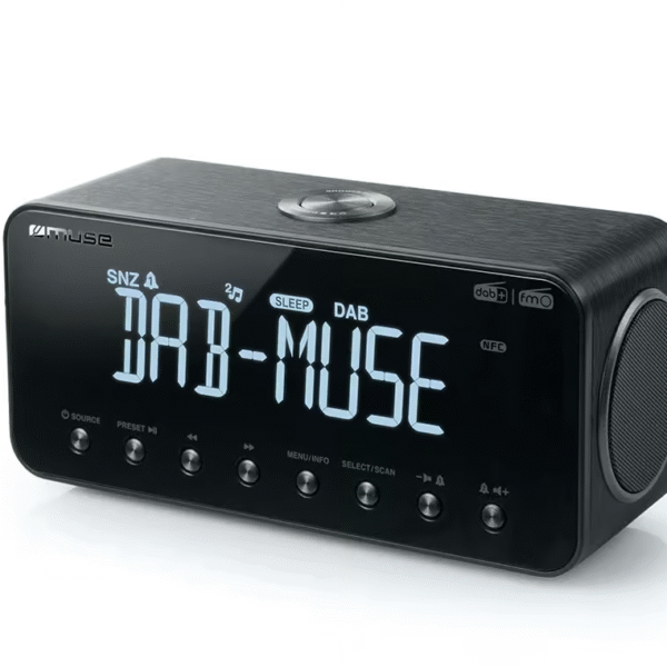 Muse | DAB+/FM Clock Radio with Bluetooth | M-196 DBT | Alarm function | NFC features | AUX in | Black