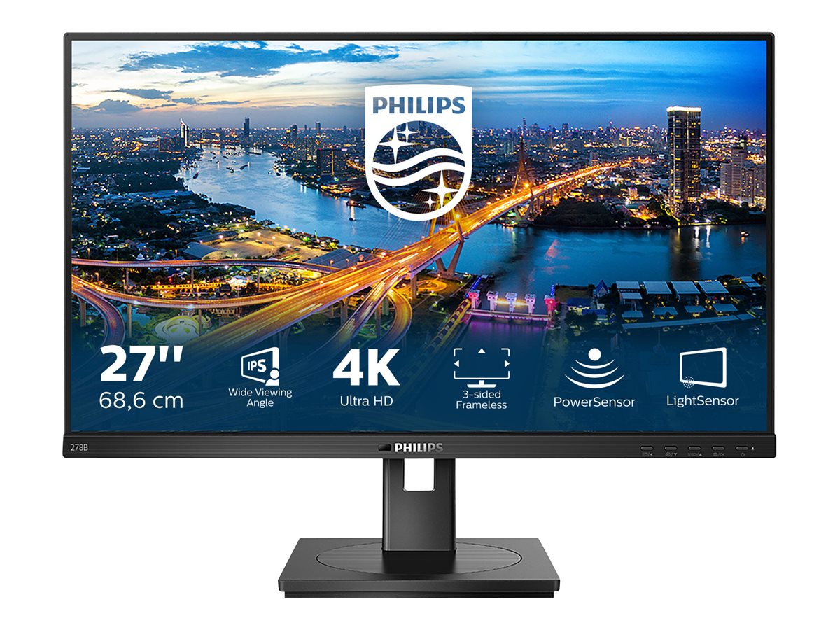 Philips | 278B1/00 | 27 " | IPS | 4K UHD | 16:9 | 60 Hz | 4 ms | 3840 x 2160 pixels | 350 cd/m² | HDMI ports quantity 2 | Black - Image 2