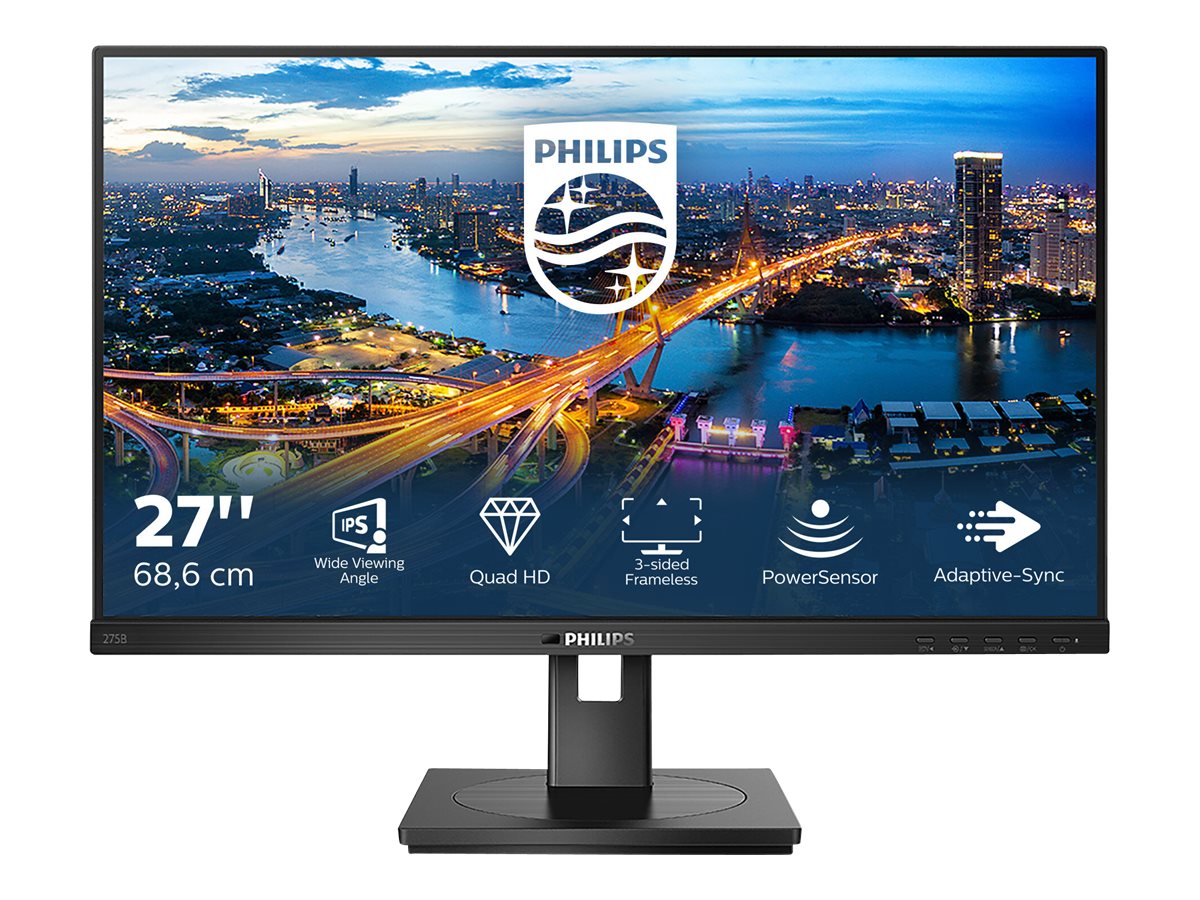 Philips | 275B1/00 | 27 " | IPS | QHD | 16:9 | 75 Hz | 4 ms | 2560 x 1440 pixels | 300 cd/m² | HDMI ports quantity 1 | Black - Image 2