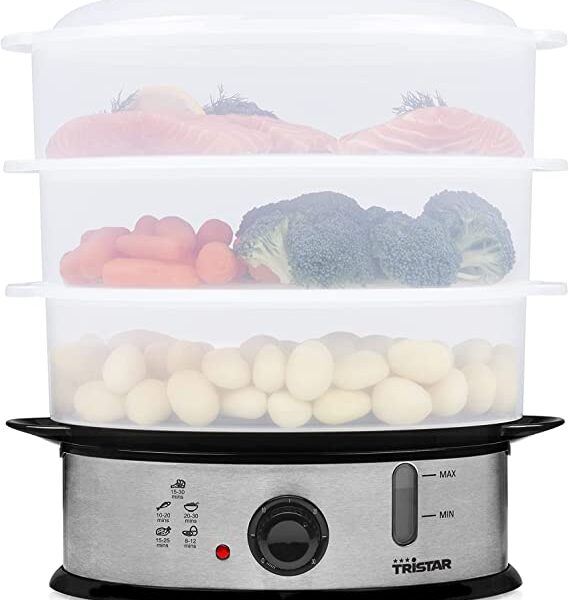 Tristar | Food Steamer | VS-3914 | Silver | 1200 W | Capacity 11 L | Number of baskets 3