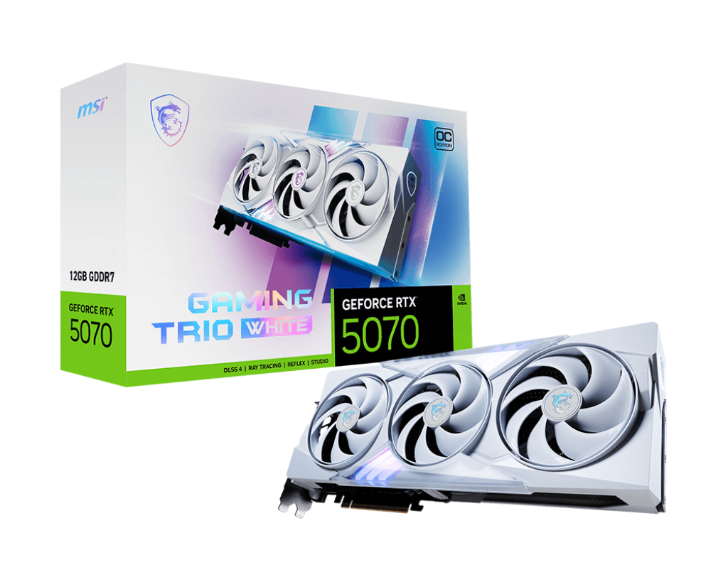 MSI GeForce RTX 5070 12G GAMING TRIO OC WHITE | NVIDIA | 12 GB | GeForce RTX 5070 | GDDR7 | HDMI ports quantity 1 | PCI Express Gen 5