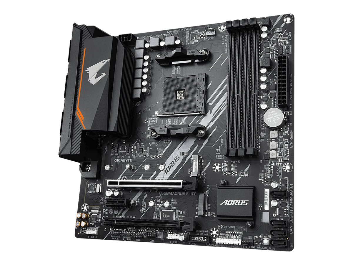 Gigabyte | B550M AORUS ELITE 1.0 | Processor family AMD | Processor socket AM4 | DDR4 DIMM | Memory slots 4 | Number of SATA connectors 4 x SATA 6Gb/s connectors | Chipset AMD B | Micro ATX - Image 4