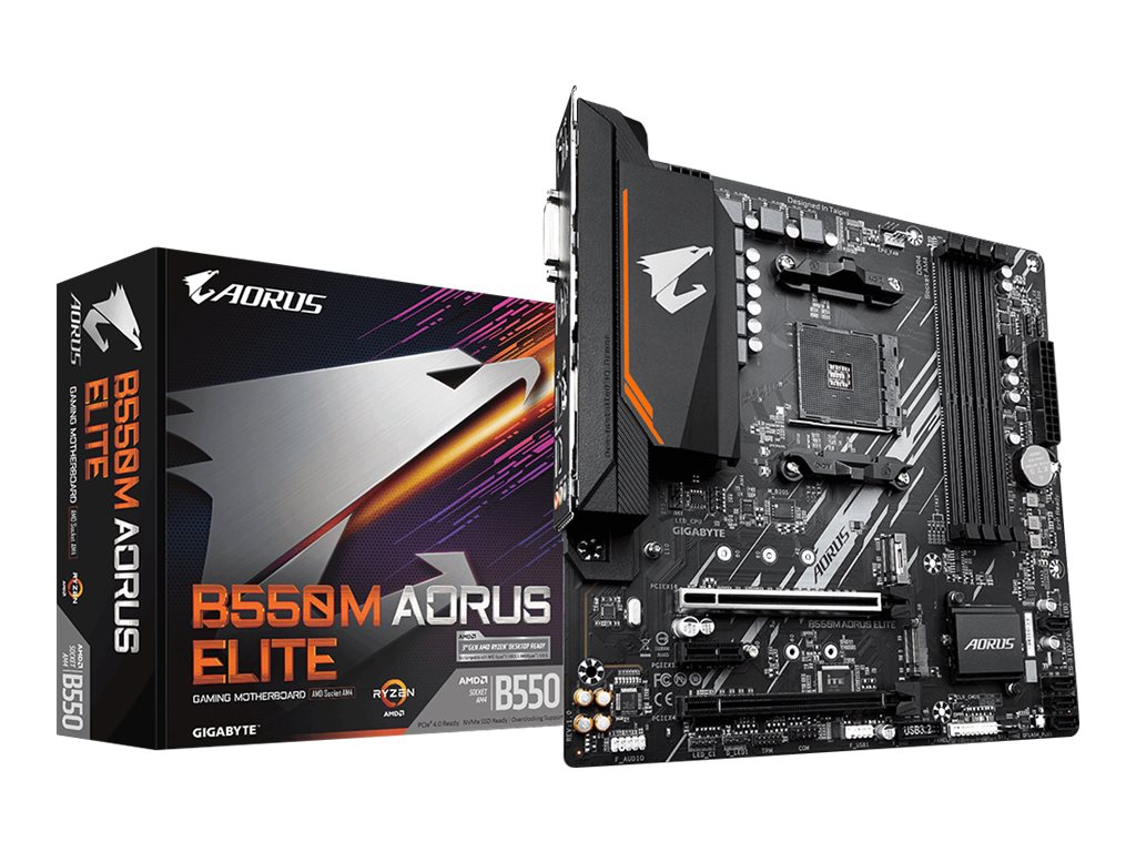 Gigabyte | B550M AORUS ELITE 1.0 | Processor family AMD | Processor socket AM4 | DDR4 DIMM | Memory slots 4 | Number of SATA connectors 4 x SATA 6Gb/s connectors | Chipset AMD B | Micro ATX - Image 8