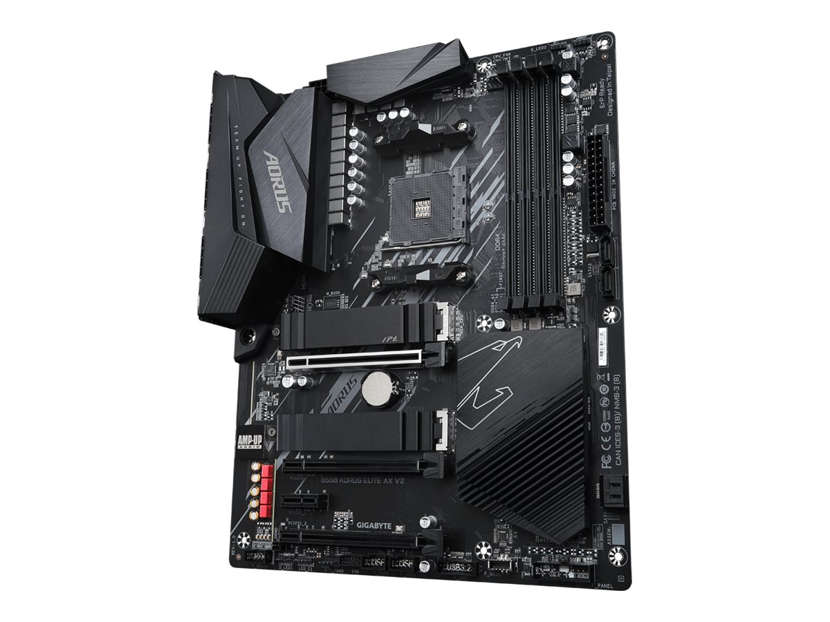 Gigabyte | B550 AORUS ELITE AX V2 1.0 | Processor family AMD | Processor socket AM4 | DDR4 DIMM | Memory slots 4 | Number of SATA connectors 4 x SATA 6Gb/s connectors | Chipset AMD B | ATX - Image 2